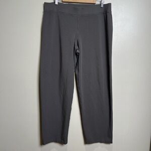 Eileen Fisher Women's Heavyweight Pants XL Gray Pull On Straight Leg 74JH-P349